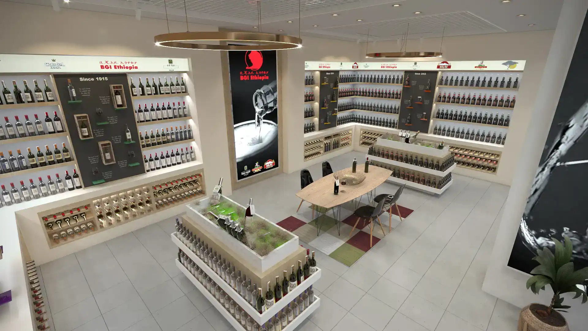 BGI Ethiopia Liquor Store interior designer in addis ababa